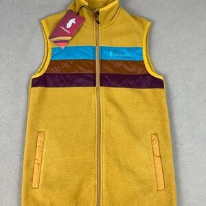 Cotopaxi Teca Fleece Vest Wyoming Mustard Yellow, 100% Polyester Men's Sz XS